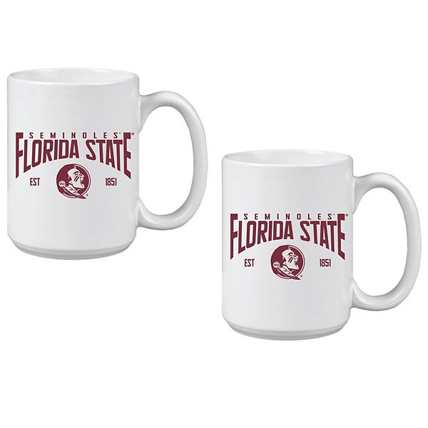 Керамические кружки с ярким дизайном, Florida State Seminoles, 15 унций, набор из 2 штук Indigo Falls