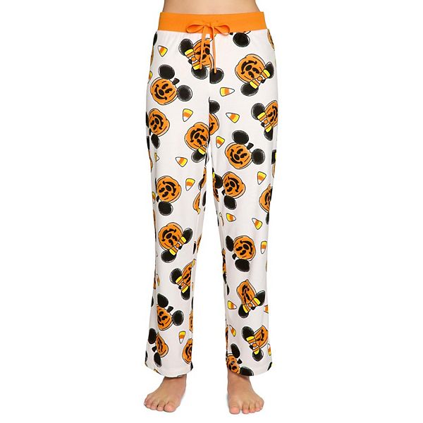 Disney's Mickey Mouse Women's Halloween Sueded Fleece Pajama Pants Disney