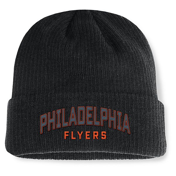 Мужская черная вязаная шапка Philadelphia Flyers Andee с отверстиями для ушек, акрил 100% Fanatics Brands - White Label