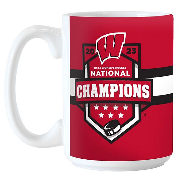 Кружка 15oz с изображением чемпионок NCAA по женскому хоккею Wisconsin Badgers 2023 года Logo Brand