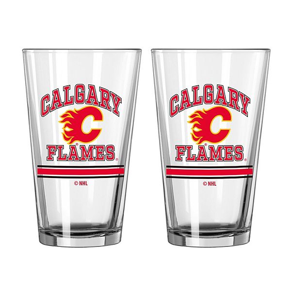 Оригинальные пивные стаканы Calgary Flames с принтом, набор из 2 шт., объем 473 мл Logo Brand