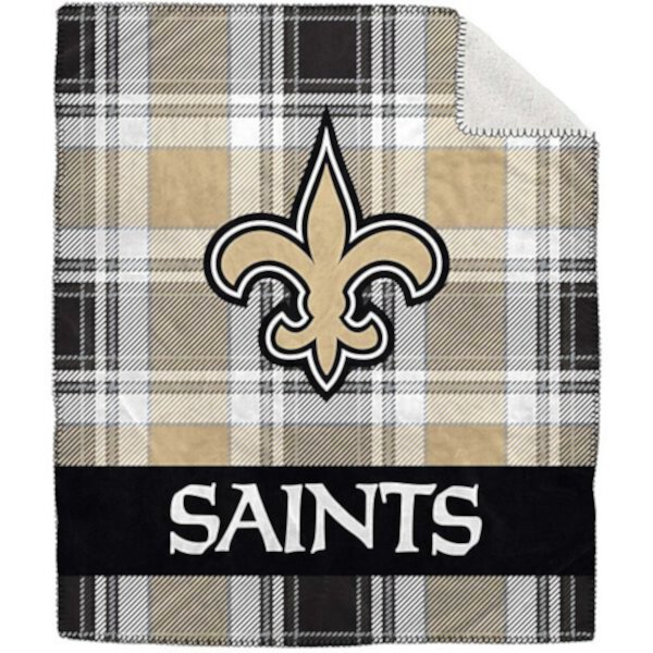 Плед New Orleans Saints из полярного флиса 127x152 см с клетчатым узором Pegasus