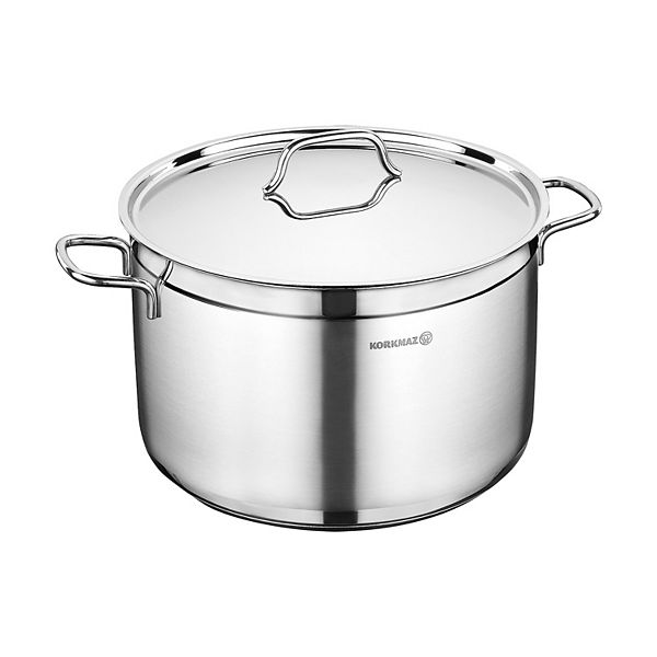 Korkmaz Alfa 2 Piece 11 Liter Stainless Steel Casserole Dish with Lid Korkmaz