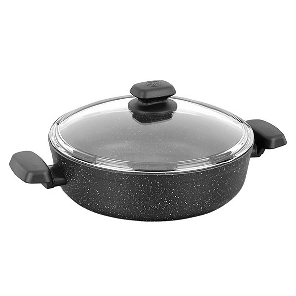 Korkmaz Ornella 2 Piece 4 Liter Aluminum Nonstick Low Casserole Dish with Lid Korkmaz