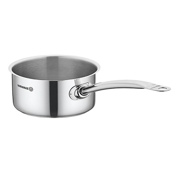 Korkmaz Gastro Proline 4.5 Liter Stainless Steel Saucepan in Silver Korkmaz