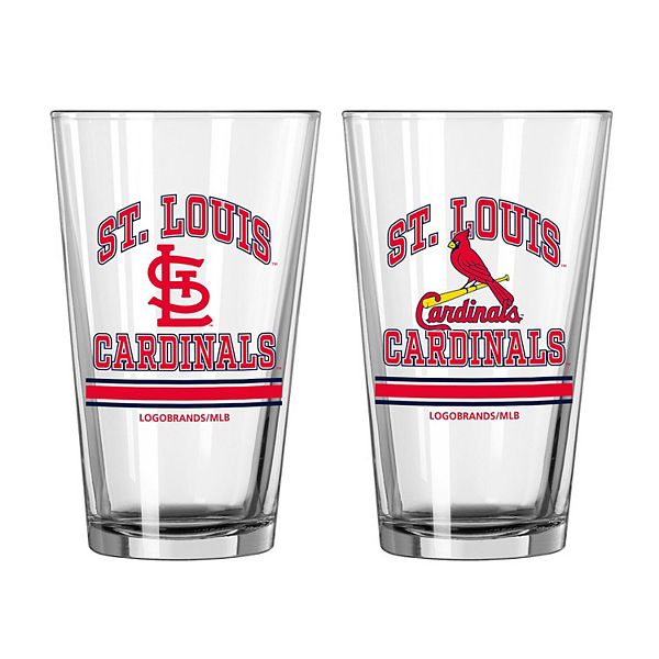 Стаканы с логотипом St. Louis Cardinals, комплект из двух, емкость 480 мл, стеклянные Logo Brand