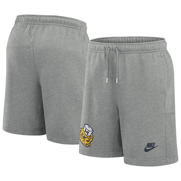 Men's Nike Heather Gray Michigan Wolverines Legacy Essential Fleece Shorts Nike