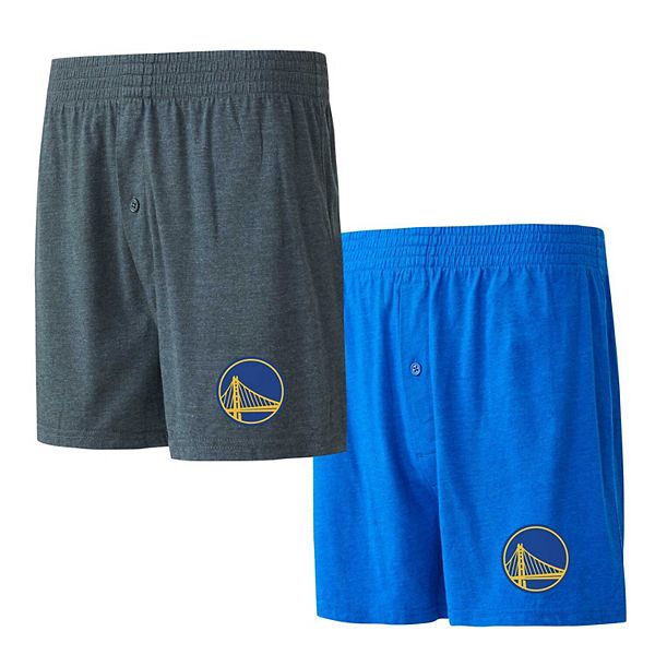 Men's Concepts Sport Royal/Charcoal Golden State Warriors Two-Pack Jersey-Knit Boxer Set Unbranded