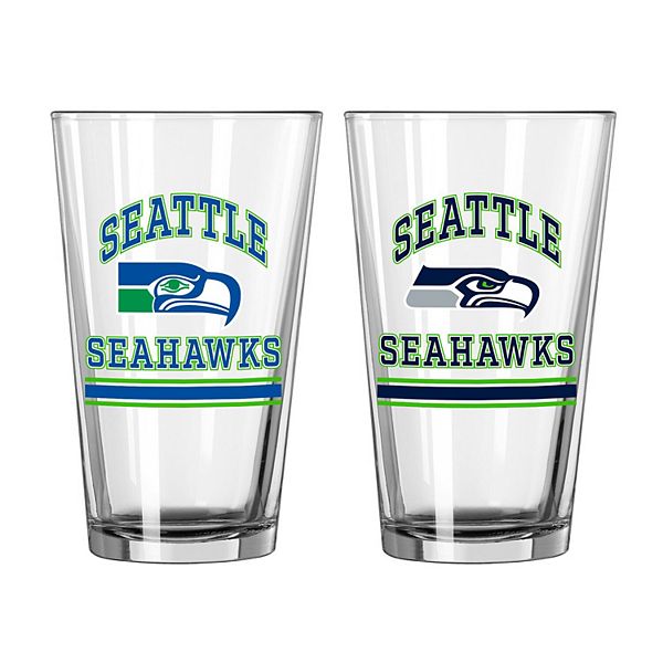 Стаканы для пива с командной графикой Seattle Seahawks, 473 мл, набор из двух штук Logo Brand