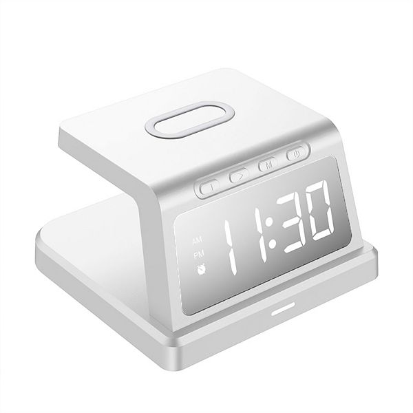 ChargeX Rise - Wireless Charging Alarm Clock with 3 Alarms Ztech