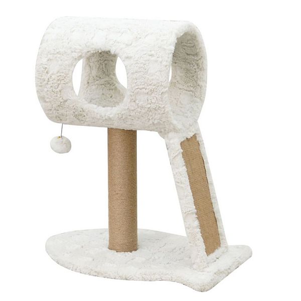 Petpals Minimalistic Fished Shaped Cat Perch - 28"h, 2 Level, Medium, Space Needle PetPals