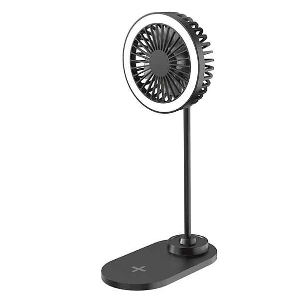 ZTECH IllumiBreeze - LED Desk Fan with Wireless Charging Base Ztech