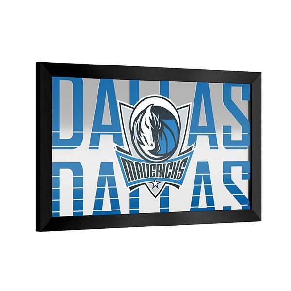 Зеркало для бара Dallas Mavericks, 38 см x 66 см, легкое, готовое к подвешиванию, стеклянная поверхность Trademark Gameroom