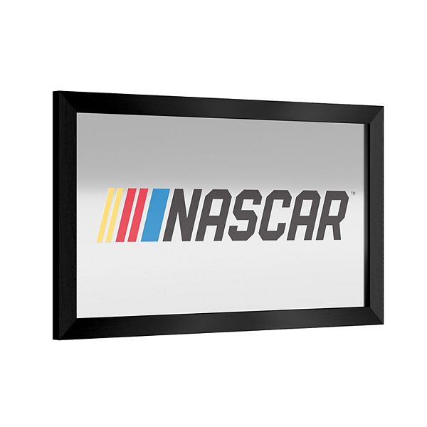 Зеркало для бара NASCAR с узкой рамкой, стеклянное, 38 см х 67 см, для горизонтального крепления Trademark Gameroom