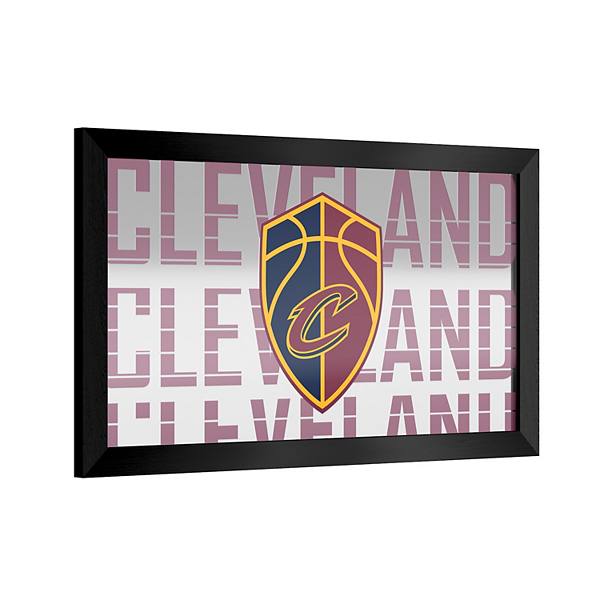 Горизонтальное барное зеркало Cleveland Cavaliers, 38 см х 66 см, стеклянное Trademark Gameroom