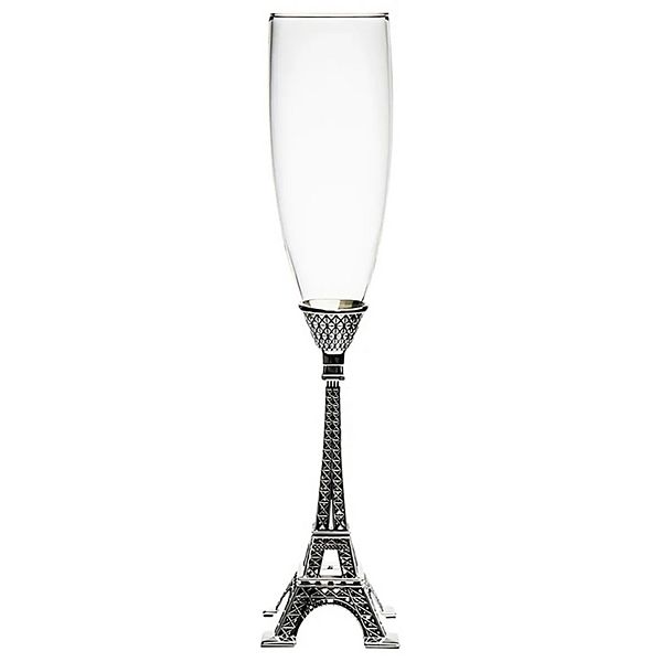 Godinger Silver Landmark Eiffel Tower Flute Glass Godinger Silver