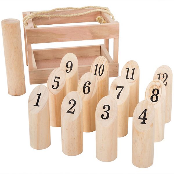 Wooden Throwing Game With Carrying Crate Hey! Play!