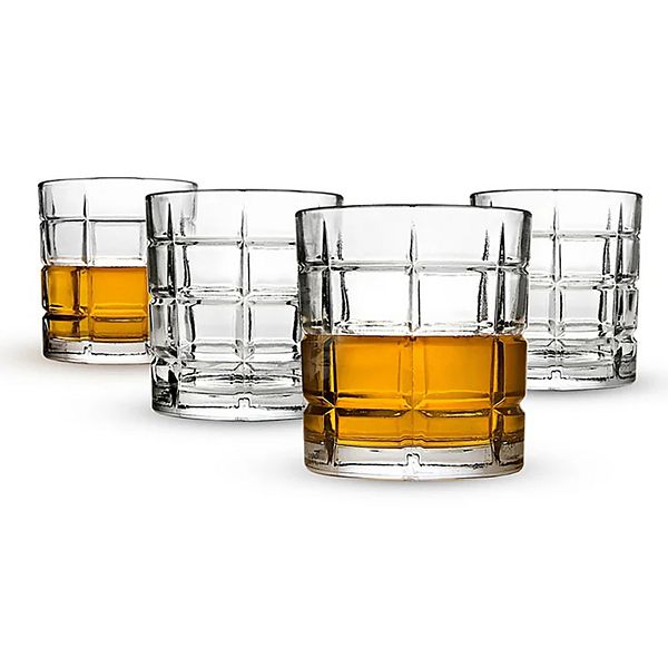 Godinger Silver 4-Pack Radius Double Old Fashioned Glasses Godinger Silver