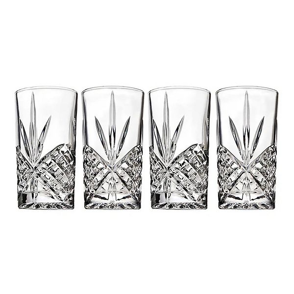 Godinger Silver 4-Pack Dublin Crystal Highball Glasses Godinger Silver