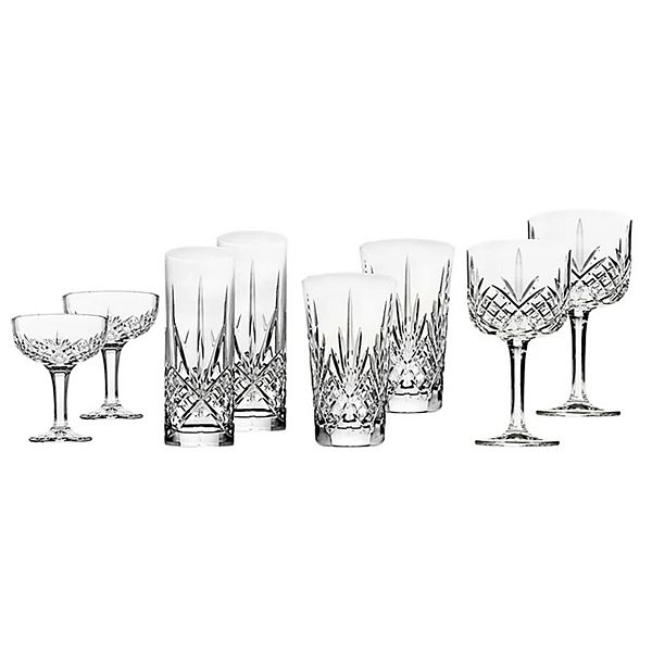 Godinger Silver Dublin Crystal Mixology 8-Piece Glassware Set Godinger Silver