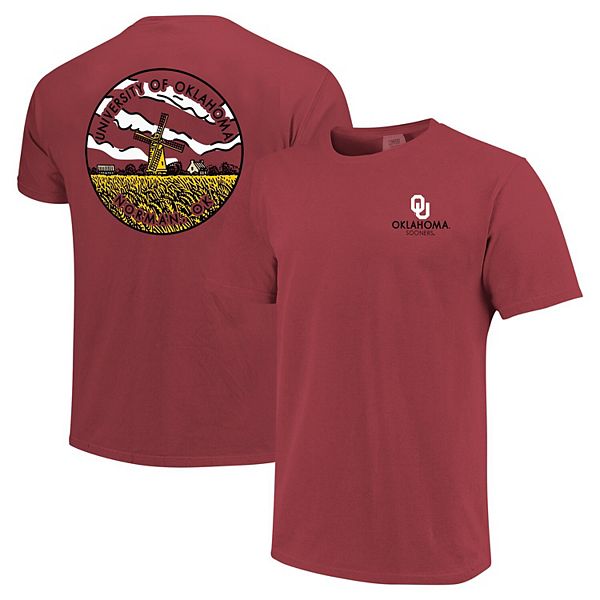 Unisex Crimson Oklahoma Sooners Scenic Comfort Colors T-Shirt Image One