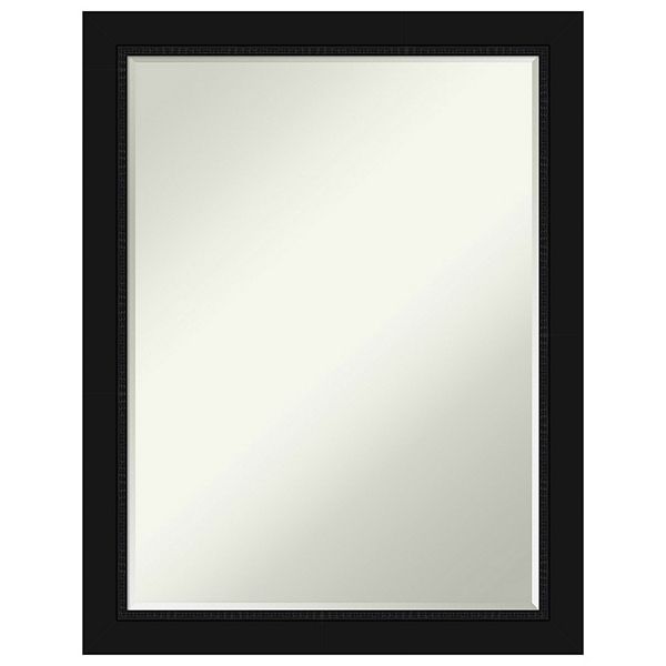 Avon Black Petite Bevel Bathroom Wall Mirror Amanti Home