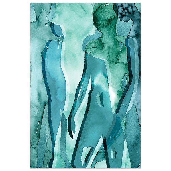 Empire Art Direct Water Women II Glass Wall Art Empire Art Direct