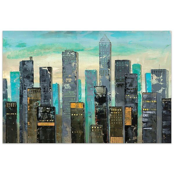 Empire Art Direct Urban Lights II Glass Wall Art Empire Art Direct