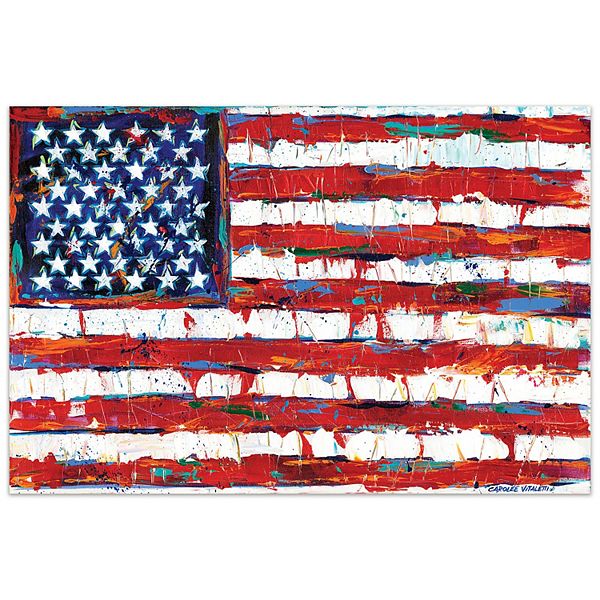 Empire Art Direct Dramatic Stars & Stripes Flag Glass Wall Art Empire Art Direct