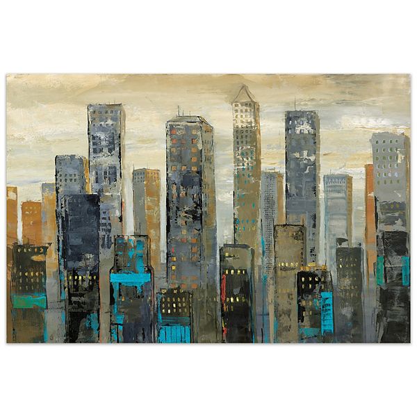 Empire Art Direct Urban Lights I Glass Wall Art Empire Art Direct