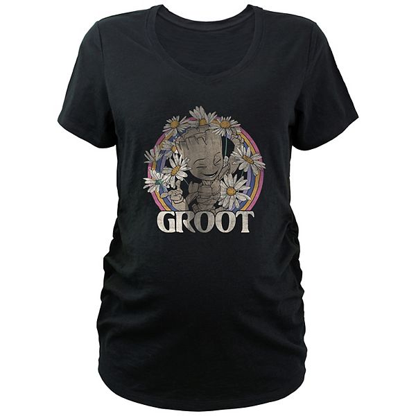 Maternity Marvel Guardians Of The Galaxy Groot Spring Flowers Graphic Tee Marvel