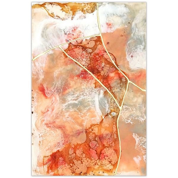 Empire Art Direct Coral Lace I Glass Wall Art Empire Art Direct