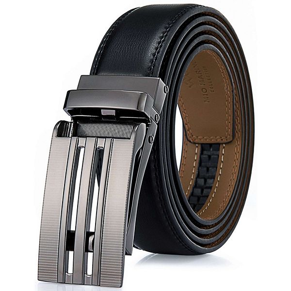 Men's Panel Striped Ratchet Belt Mio Marino