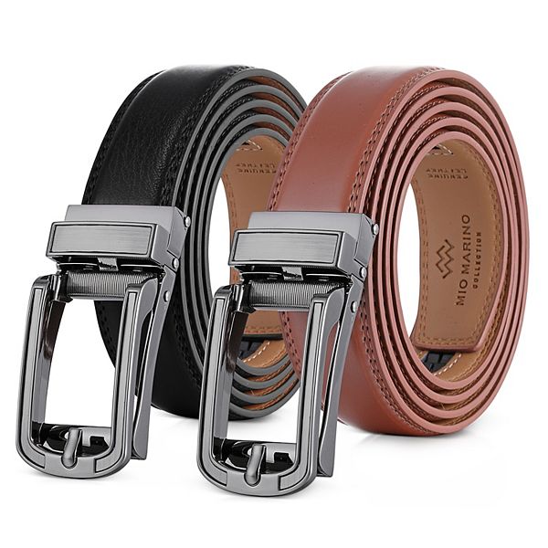 Men's Refined Ore Leather 2 Pack Linxx Ratchet Belt Mio Marino