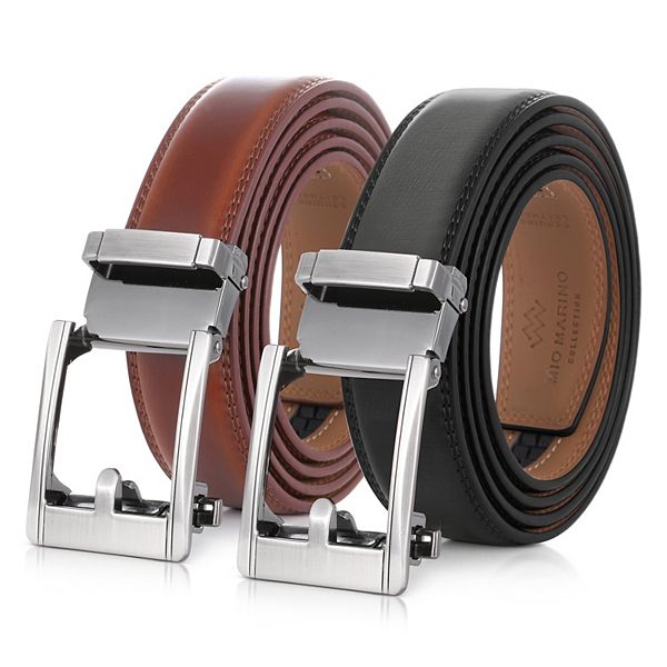 Men's Lavish Ore Leather 2 Pack Ratchet Belt Mio Marino