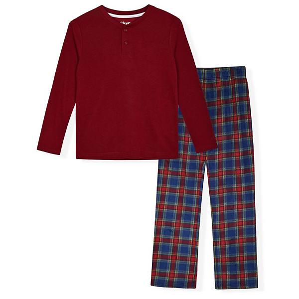 Sleep On It Boys 2-piece Brushed Jersey Plaid Pajama Sets Sleep On It