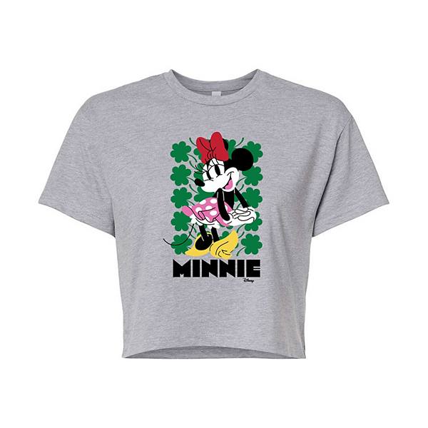 Disney's Minnie Mouse Juniors' Clover Cropped Tee Disney