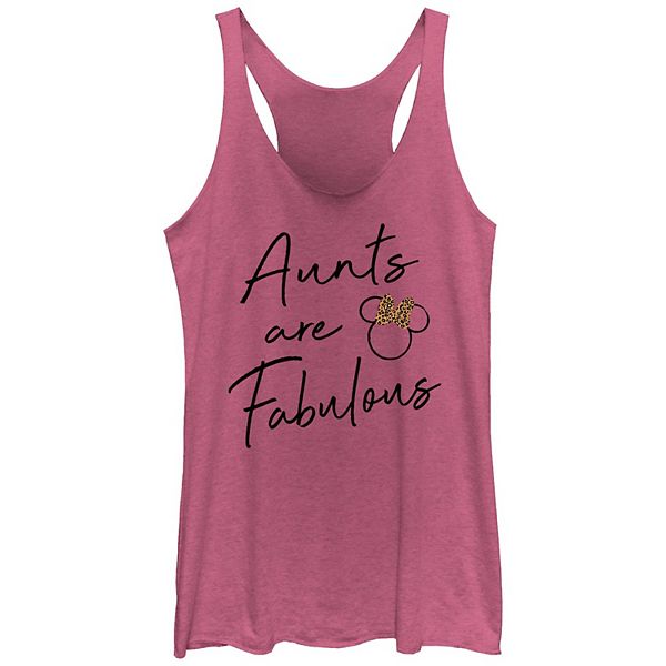 Disney's Mickey Mouse Aunts Are Fabulous Leopard Bow Juniors' Racerback Tank Top Disney