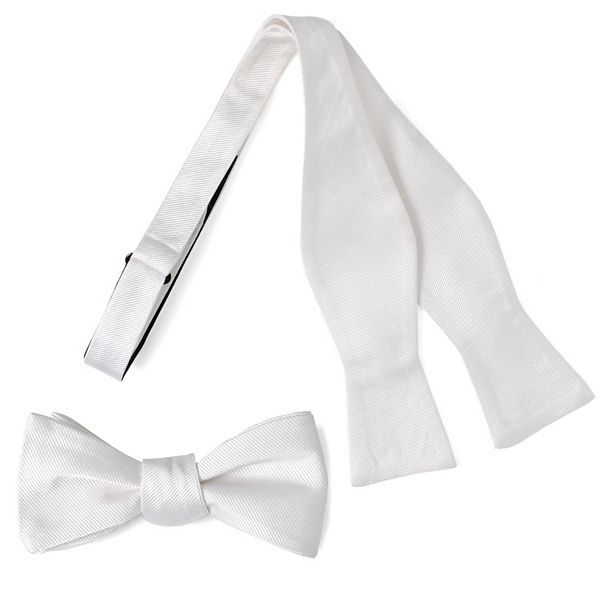 White Silk Self Bow Tie Altr/Ego