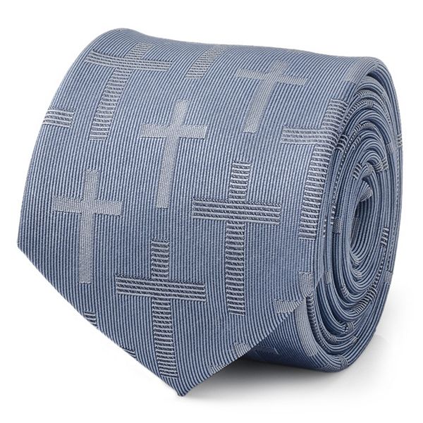 Blue Textured Cross Men's Tie Altr/Ego