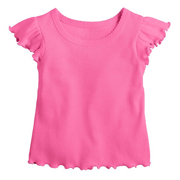 Baby & Toddler Girl Jumping Beans® Short Flutter Sleeve Tee Jumping Beans