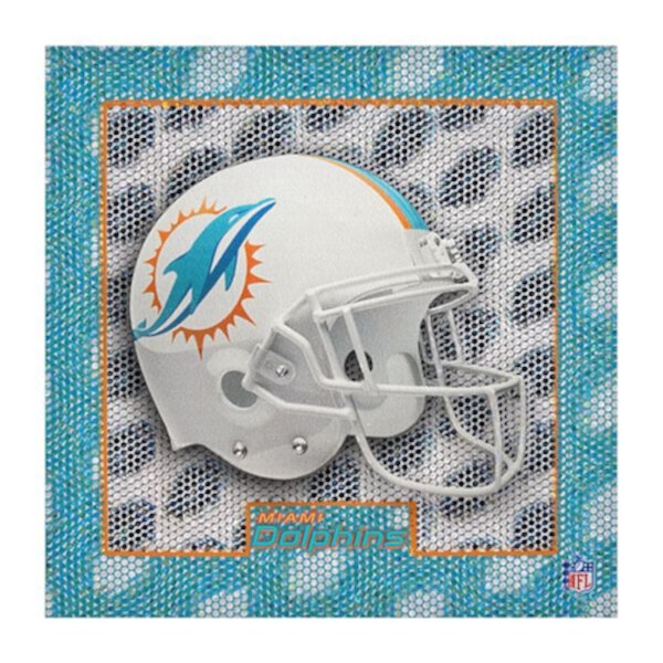 Набор подставок под стаканы Miami Dolphins с 5D эффектом, 4 штуки, защитное покрытие, ультра яркие цвета Unbranded