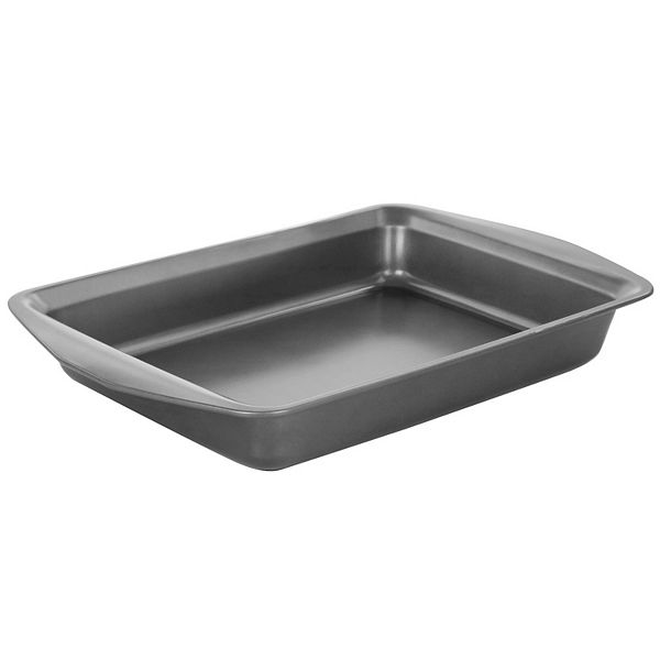 Gibson Baker's Friend 16.75 Inch Nonstick Steel Roasting Pan in Gray Gibson Home