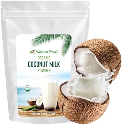 Z Natural Foods Organic Coconut Milk Powder - All-Natural Vegan Dairy-Free Alternative with MCTs - Unsweetened Coconut Creamer for Coffee & Smoothies - Gluten-Free, Non-GMO, 1 lb Z Natural Foods