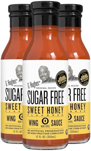 G Hughes Sugar Free, Caribbean Jerk Wing Sauce - Caribean Jerk Sauce, Jerk Marinade, Gluten Free Wing Sauce, Sugar Free BBQ Sauce, Keto Barbecue Sauces, Gluten Free Sauces - 12 Oz. (3 pack) G Hughes