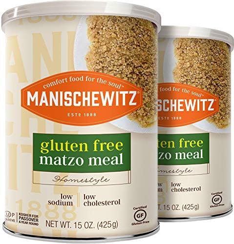 Manischewitz Matzo Meal - Kosher For Passover - Gluten Free Matzah Meal, 15 Oz, (Pack of 2, Total of 30 Oz) Manischewitz