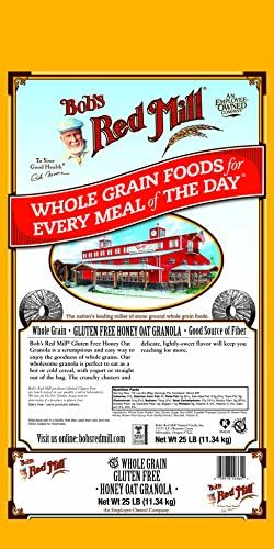 Bob's Red Mill Gluten Free Honey Oat Granola, 25 Pound Bob's Red Mill