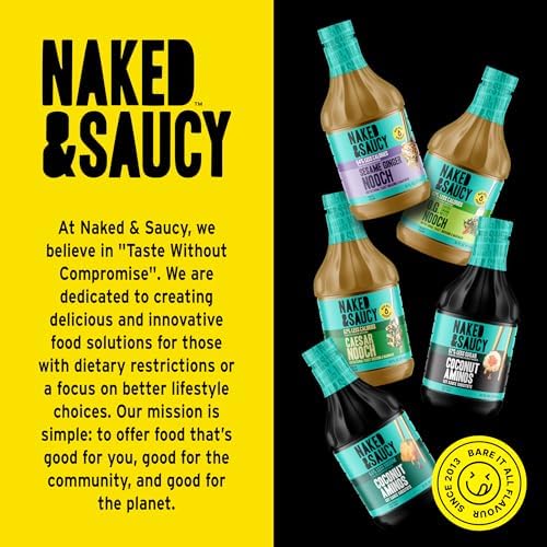 Naked & Saucy Low Sugar Peanut Sauce and Dressing, Gluten-Free, Soy-Free, Vegan, Paleo, 31 fl oz Naked & Saucy