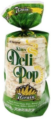 Kim's Deli Pop Rice Cakes | 7 Grain Gluten Free Formula | 3 Pack | Keto, Paleo, Multigrain, Natural Vegan | Sugar Free Korean Snack | Low Calorie, Low Fat, Whole Brown Rice Kim's Magic pop