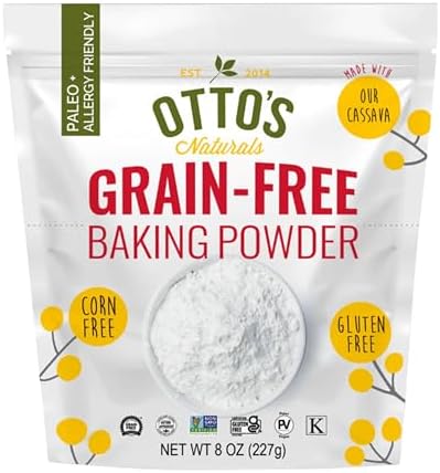 Otto's Naturals - Baking Powder, Gluten-Free, Grain-Free, Nut-Free Baking Powder for Cooking & Baking, Certified Paleo & Non-GMO Verified, 8 Oz Otto's Naturals